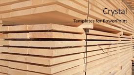  Presentation with lumber - Colorful slide deck enhanced with stack of new wooden studs backdrop and a coral colored foreground