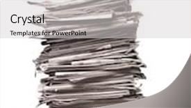  Presentation with newspapers - PPT layouts featuring stack of newspapers background and a light gray colored foreground