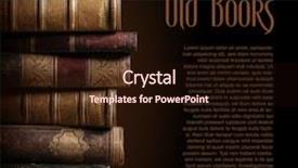  Presentation with stack books - PPT layouts consisting of stack of old books copyspace background and a wine colored foreground