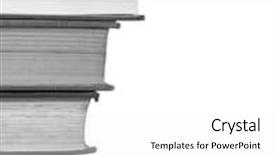  Presentation with stack books - Audience pleasing presentation theme consisting of stack-of-old-books backdrop and a white colored foreground