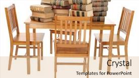  Presentation with stack books - Beautiful presentation design featuring books has expired stack backdrop and a lemonade colored foreground