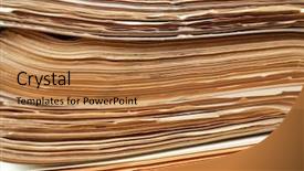  Presentation with archive - Presentation theme with stack of old documents background and a coral colored foreground