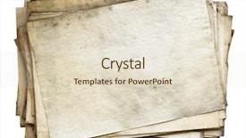  Presentation with old papers - Presentation design having stack of old papers isolated background and a lemonade colored foreground