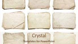  Presentation with old paper - Presentation consisting of stack of old papers set background and a lemonade colored foreground