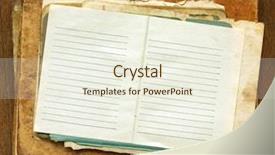  Presentation with old papers - Audience pleasing PPT theme consisting of stack of old papers with a clean sheet backdrop and a sky blue colored foreground