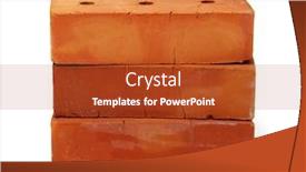  Presentation with white bricks - Audience pleasing PPT layouts consisting of stack-of-old-red-bricks backdrop and a tawny brown colored foreground