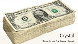  Presentation with floating dollar bills - Amazing theme having stack of one dollar bills backdrop and a lemonade colored foreground