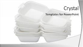  Presentation with boxes - Beautiful slides featuring stack of open styrofoam boxes backdrop and a white colored foreground
