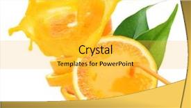  Presentation with orange fruit - Audience pleasing PPT layouts consisting of stack of orange fruit slices backdrop and a yellow colored foreground