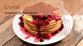  Presentation with berries - Presentation having stack-of-pancakes-with-berries background and a  colored foreground
