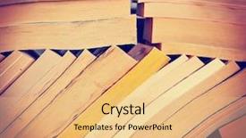  Presentation with stack-books - Audience pleasing presentation design consisting of stack of paperback book backdrop and a lemonade colored foreground