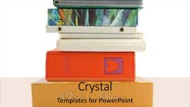  Presentation with photo album cover - Amazing presentation theme having stack of photo albums isolated backdrop and a gold colored foreground