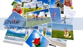  Presentation with cpa photos - Audience pleasing presentation design consisting of stack of photos backdrop and a  colored foreground