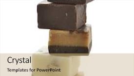  Presentation with chocolate - Beautiful slide deck featuring pieces of chocolate fudge backdrop and a coral colored foreground