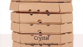  Presentation with pizza - PPT theme enhanced with stack of pizza boxes isolated background and a coral colored foreground