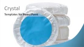  Presentation with stack - Presentation design having stack-of-pleated-wrapped-round background and a white colored foreground