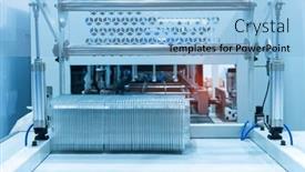  Presentation with molding machine - Slides consisting of stack-of-polypropylene-food-containers background and a light blue colored foreground