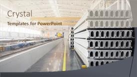  Presentation with house building - Cool new theme with stack-of-precast-reinforced-concrete backdrop and a lemonade colored foreground