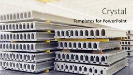  Presentation with house building - Cool new theme with stack-of-precast-reinforced-concrete backdrop and a lemonade colored foreground