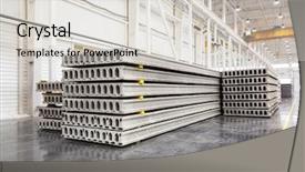  Presentation with building blocks - Slide deck featuring stack of precast reinforced concrete background and a light gray colored foreground