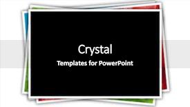  Presentation with photo collage - PPT theme featuring stack of printed pictures collage background and a black colored foreground