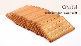  Presentation with stack - Presentation having stack-of-rectangular-cookies-isolated background and a coral colored foreground