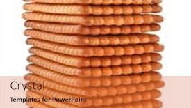  Presentation with cookies - PPT theme featuring stack-of-rectangular-cookies-isolated background and a red colored foreground