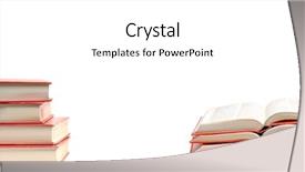  Presentation with tan book stack stacks of books - PPT layouts enhanced with stack of red books isolated background and a white colored foreground