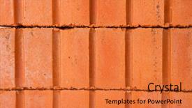  Presentation with red star - Audience pleasing presentation consisting of stack of red clay bricks backdrop and a red colored foreground