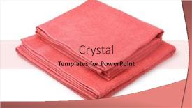  Presentation with stack - PPT layouts featuring stack-of-red-terry-towels background and a coral colored foreground