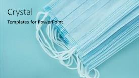  Presentation with respiratory - Slides enhanced with stack-of-respiratory-protection-mask background and a light blue colored foreground