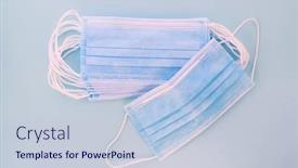  Presentation with respiratory - Colorful theme enhanced with stack-of-respiratory-protection-mask backdrop and a lemonade colored foreground