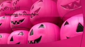  Presentation with lanterns - PPT theme having stack-of-retro-plastic-halloween background and a red colored foreground