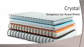  Presentation with binder - Cool new presentation theme with stack of ring binder hard backdrop and a white colored foreground