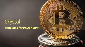  Presentation with gold silver - Slides featuring stack-of-silver-and-gold background and a tawny brown colored foreground