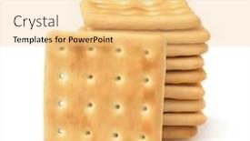  Presentation with soda - Presentation theme featuring stack-of-soda-crackers-isolated background and a yellow colored foreground