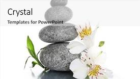 Presentation with zen - Amazing PPT theme having stack of spa stones backdrop and a white colored foreground