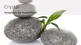  Presentation with spa stones leaves - Cool new PPT theme with stack-of-spa-stones backdrop and a light gray colored foreground