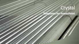  Presentation with stainless steel - Slide deck consisting of stack of steel pipes background and a gray colored foreground