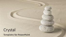  Presentation with zen stone - Cool new PPT layouts with stack of stones in japanese backdrop and a soft green colored foreground