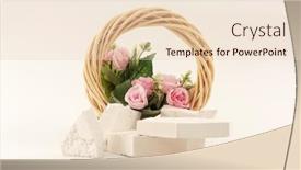  Presentation with stones - PPT theme with stack-of-stones-platform-podium background and a  colored foreground