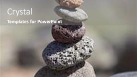  Presentation with prosperity - Slide deck enhanced with stack-of-stones background and a gray colored foreground