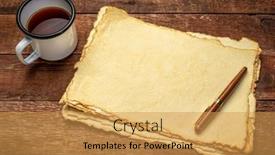  Presentation with rustic wood - Audience pleasing slides consisting of stack-of-tan-toned-heavyweight backdrop and a yellow colored foreground