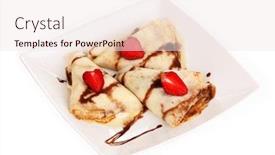  Presentation with stack - Beautiful slide set featuring stack-of-tasty-pancakes-isolated backdrop and a sky blue colored foreground