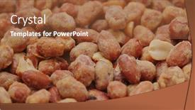  Presentation with peanut - Audience pleasing theme consisting of stack-of-the-crispy-peanut backdrop and a red colored foreground