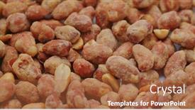  Presentation with peanut - Audience pleasing slide deck consisting of stack-of-the-crispy-peanut backdrop and a red colored foreground