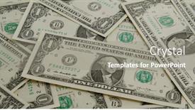 Presentation with stack - Presentation design enhanced with stack-of-the-usd-banknote background and a gray colored foreground
