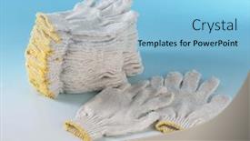  Presentation with utility - Slides enhanced with stack of the utility glove background and a light blue colored foreground