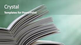  Presentation with stack - Beautiful slides featuring stack of the workbook backdrop and a seafoam green colored foreground