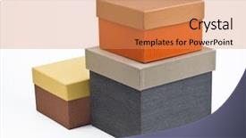  Presentation with stack - Beautiful theme featuring stack of three gift boxes backdrop and a coral colored foreground